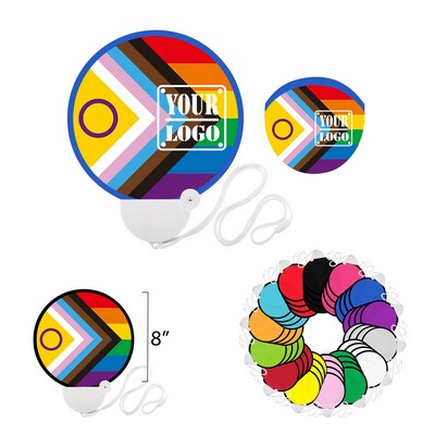 New Progress Pride Pop up Fans w/ Lanyard