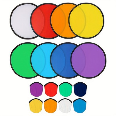 7 3/4" D Compact Collapsible Foldable Round Nylon Hand Held Fan