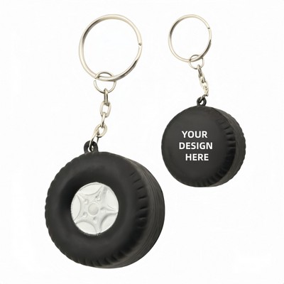 Mini PU Foam Tire Keychain