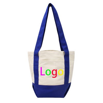 10 Oz Heavyweight Cotton Canvas Tote with Front Open Pocket