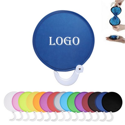 Round Foldable Nylon Fan with Handle